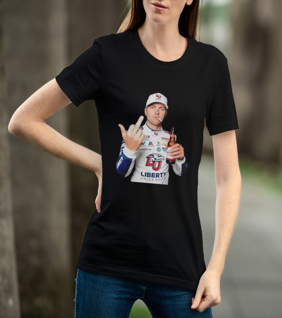 William Byron Liberty University Middle Finger Hendrick Motorsports NASCAR T-Shirt