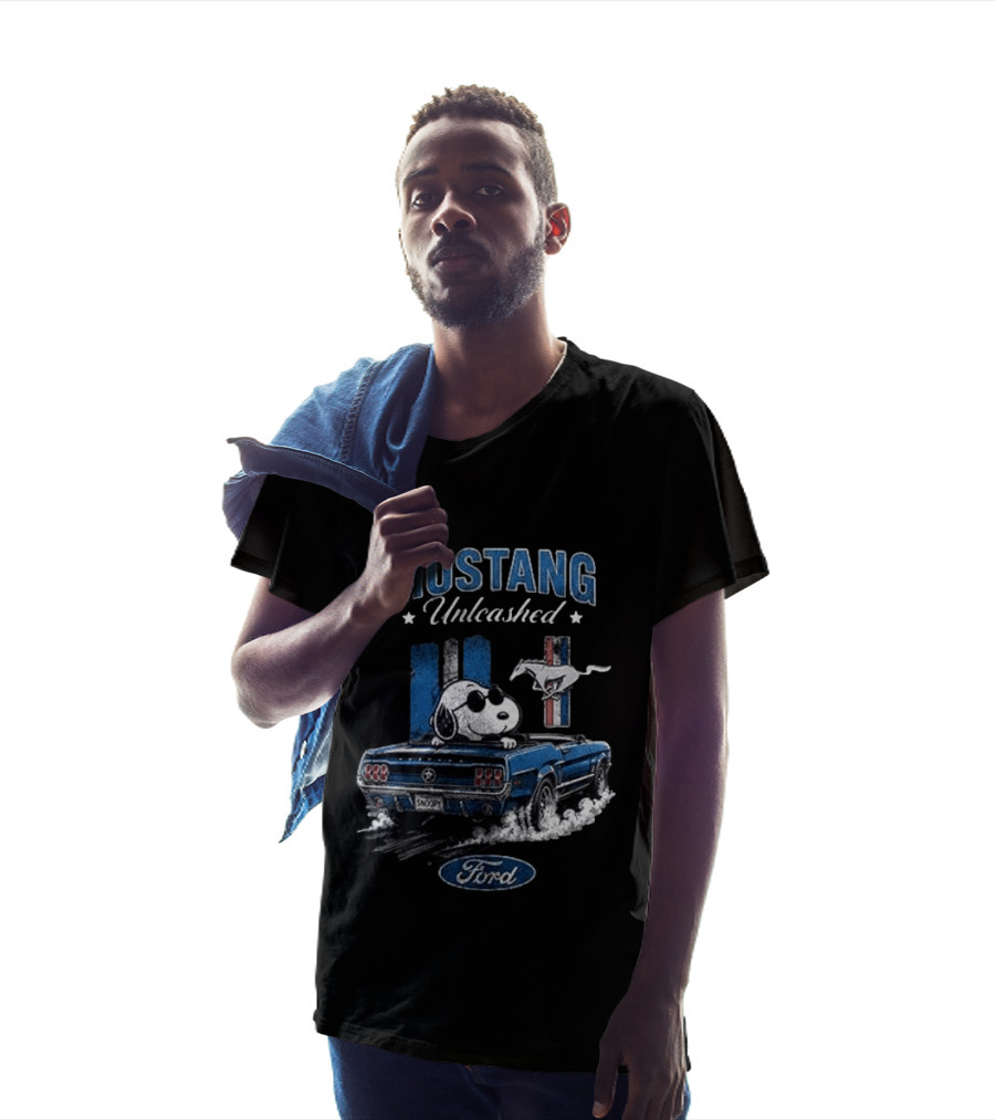 Peanuts Snoopy Mustang Unleashed Ford Collaboration T-Shirt