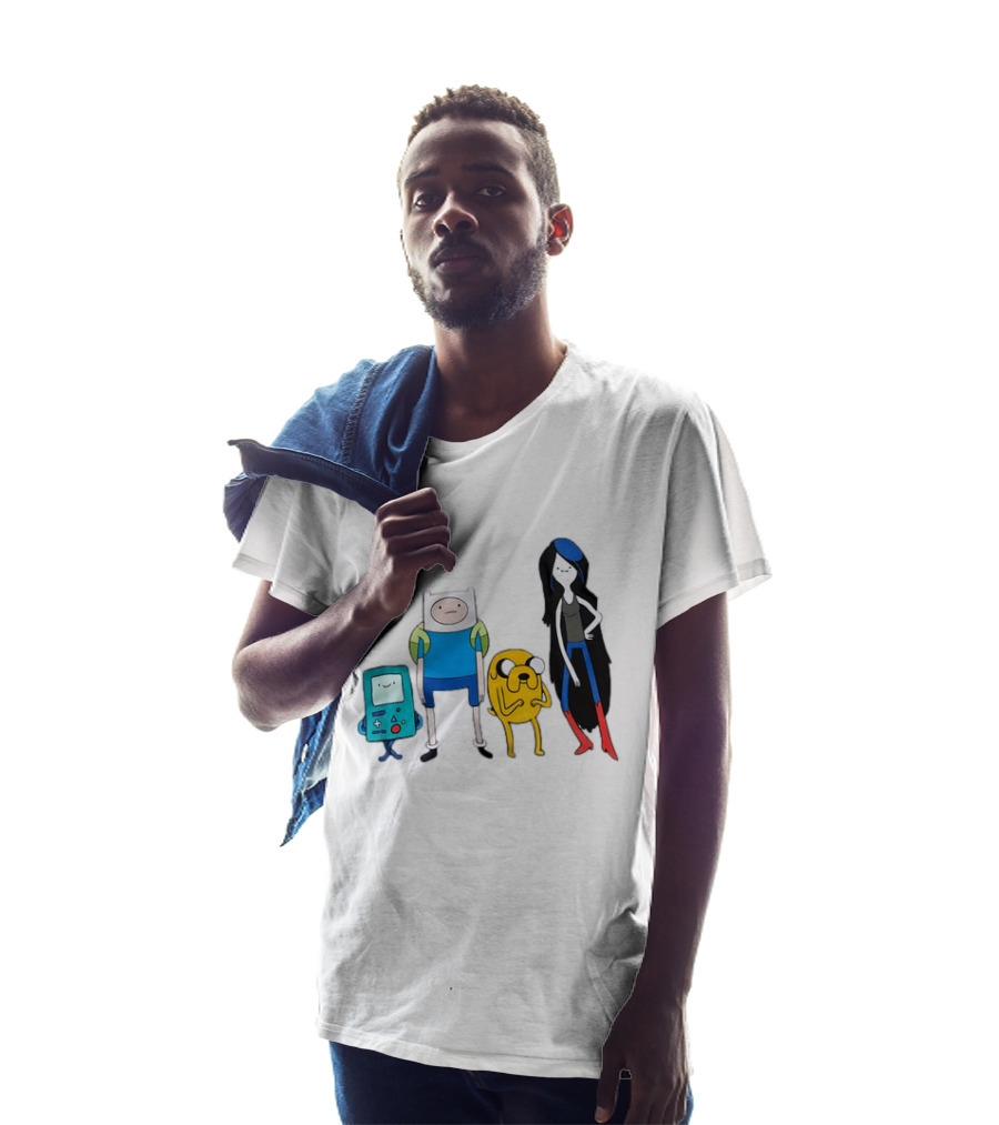 Adventure Time Finn Jake BMO Marceline Character Lineup T-Shirt