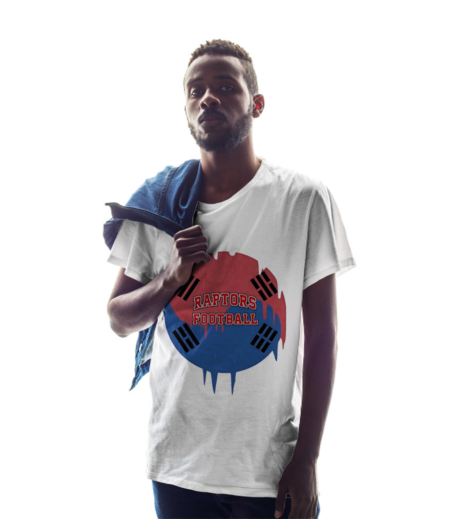Raptors Football South Korean Flag Color T-Shirt