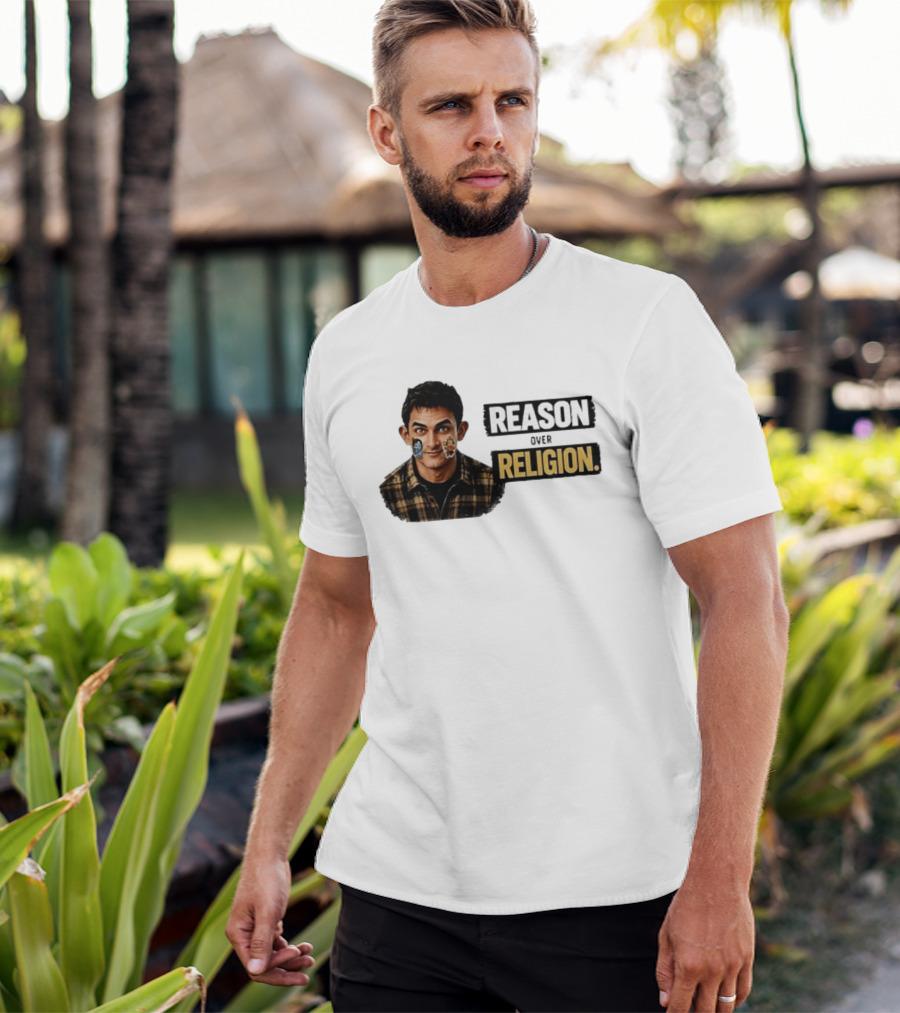 Reason Over Religion Intellectual Message T-Shirt