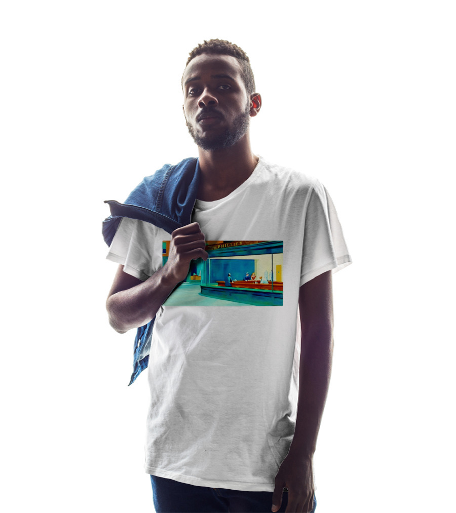Philly Diner Institute Chicago Edward Hopper Scene T-Shirt