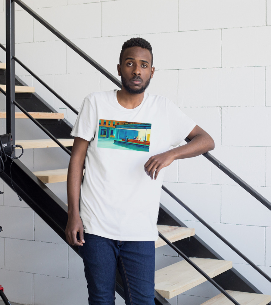 Philly Diner Institute Chicago Edward Hopper Scene T-Shirt