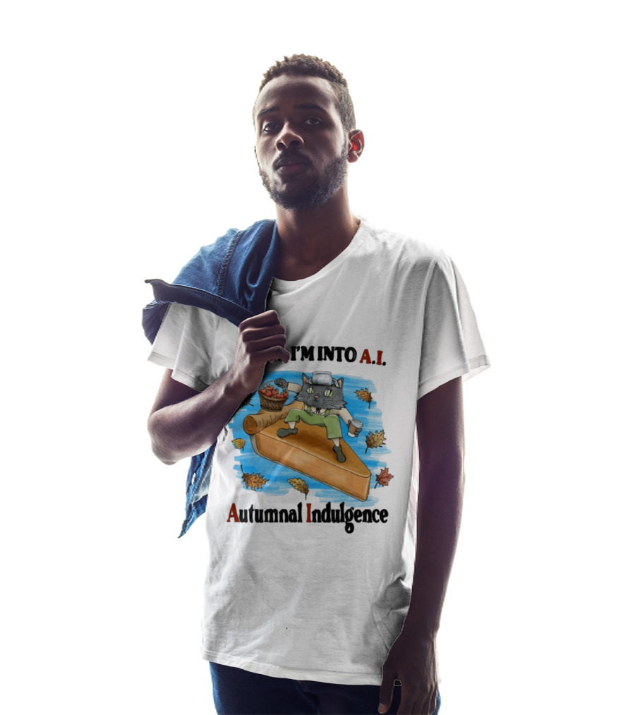 Yeah I'm Into AI Autumnal Indulgence Cat With Pie And Apples T-Shirt
