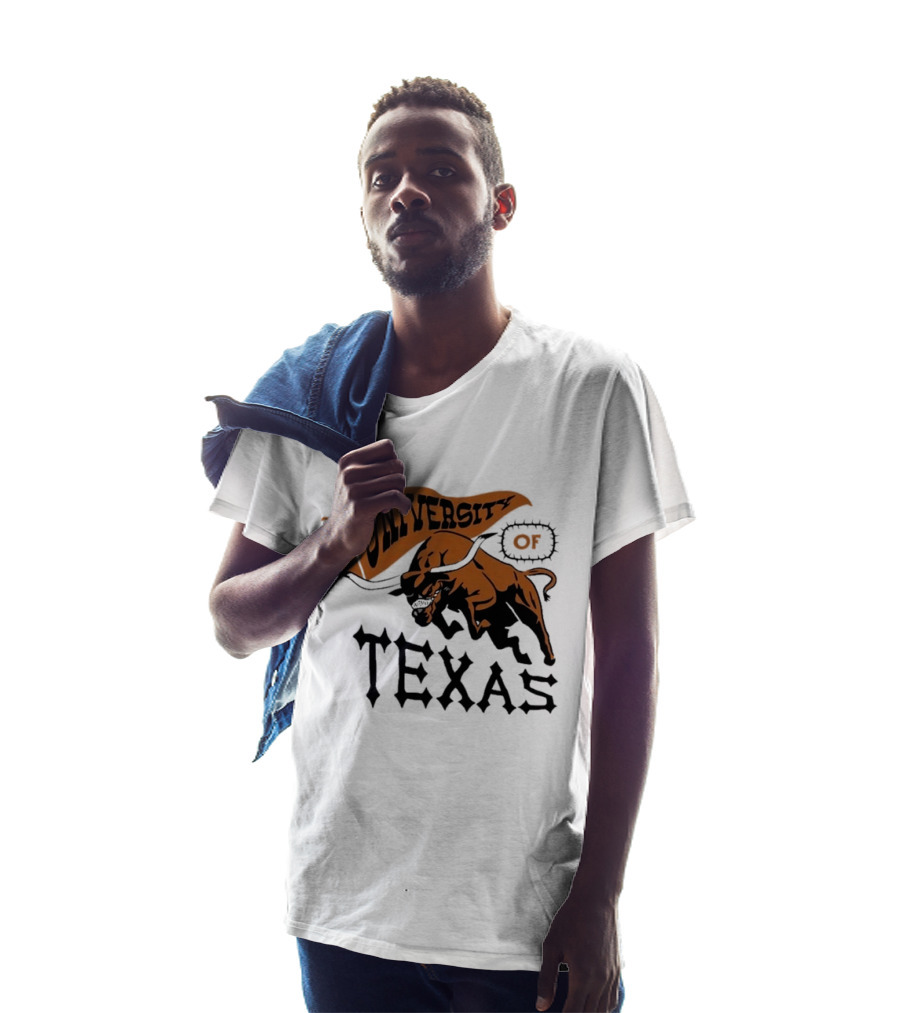 University Of Texas Longhorns Bull Mascot Banner T-Shirt