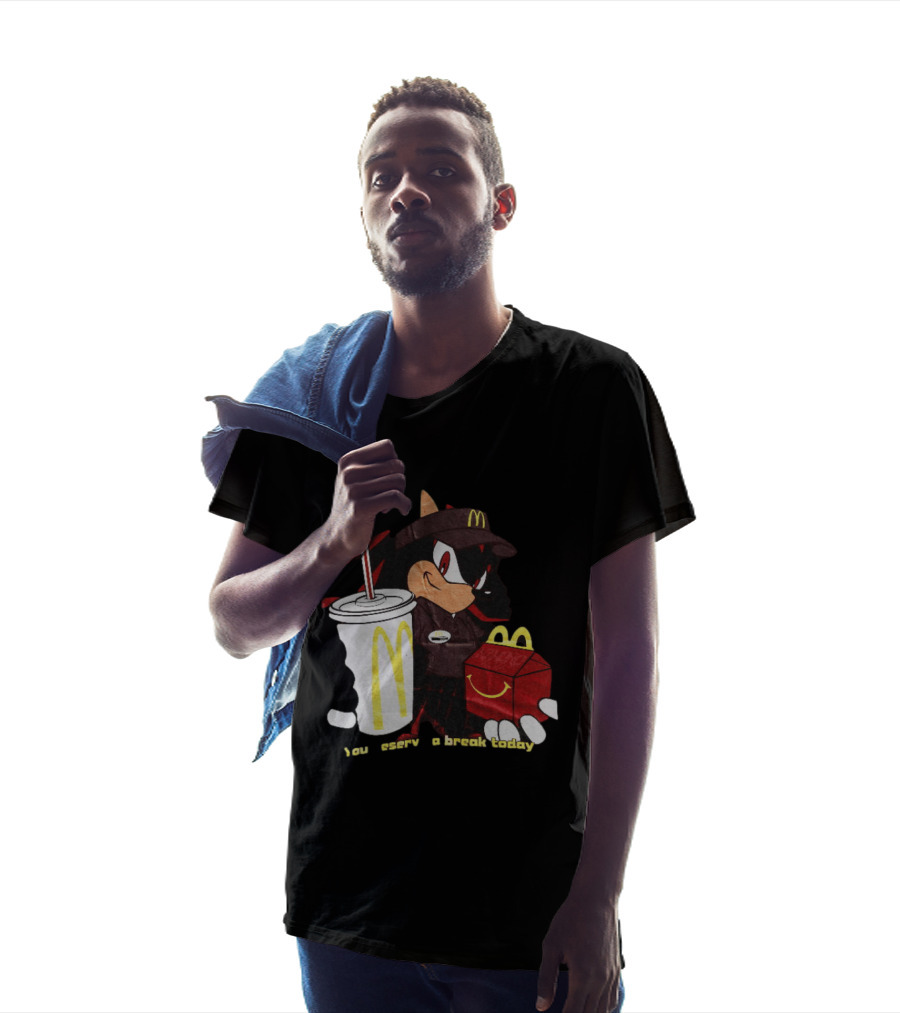 Shadow The Hedgehog McDonald You Deserve A Break Today T-Shirt