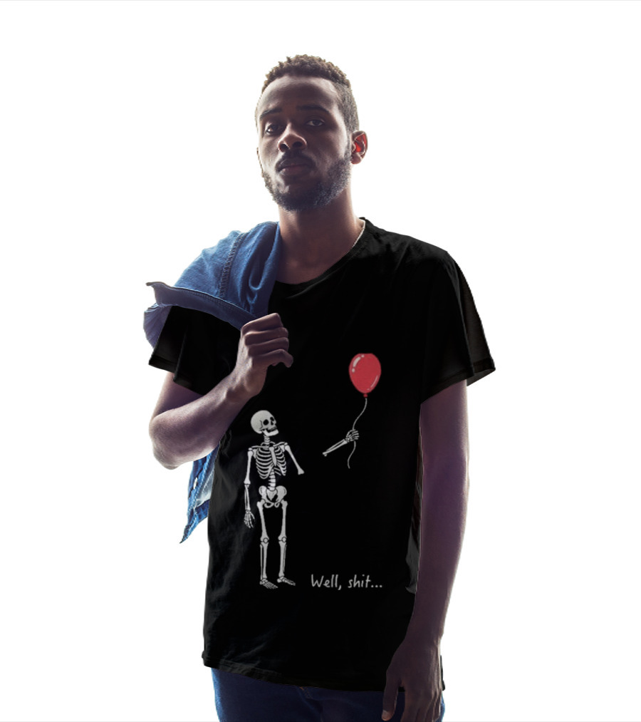 Skeleton Well Shit Balloon Moment T-Shirt