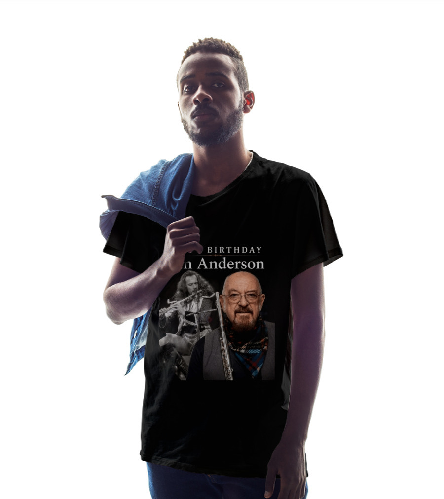 Ian Anderson Birthday Celebration Flute Iconic Musician T-Shirt