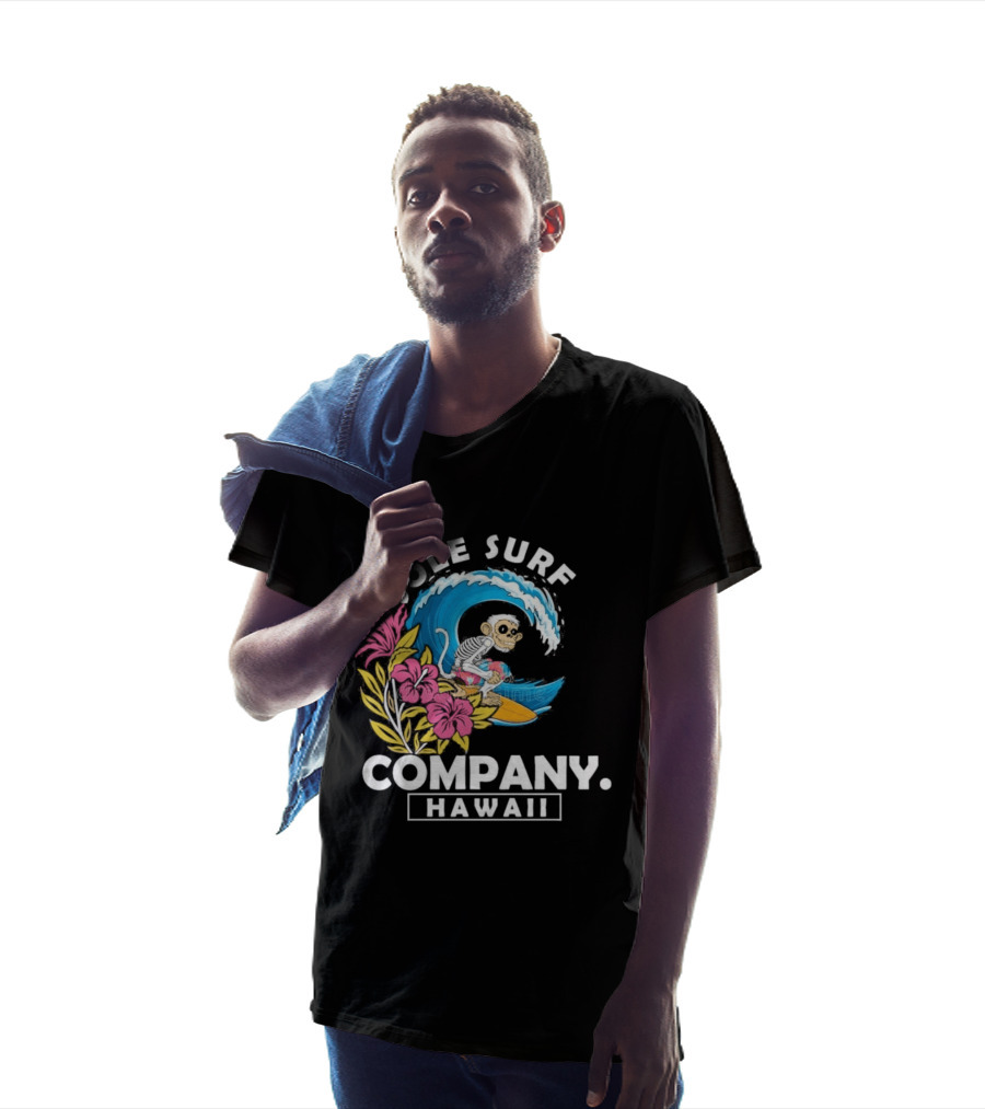 Sole Surf Company Hawaii Monkey Wave Flower Surfing T-Shirt