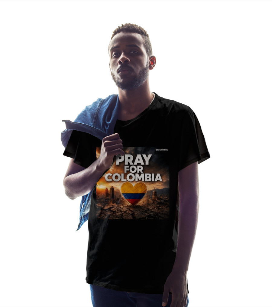 Pray For Colombia Heart StandWithUs T-Shirt