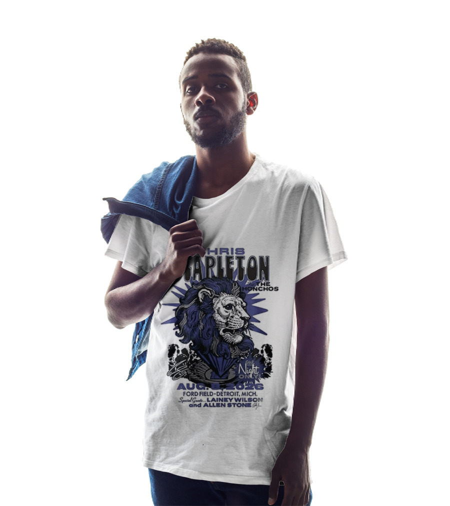 Chris Stapleton Detroit Lions August 2023 Ft The Honchos One Night Only T-Shirt