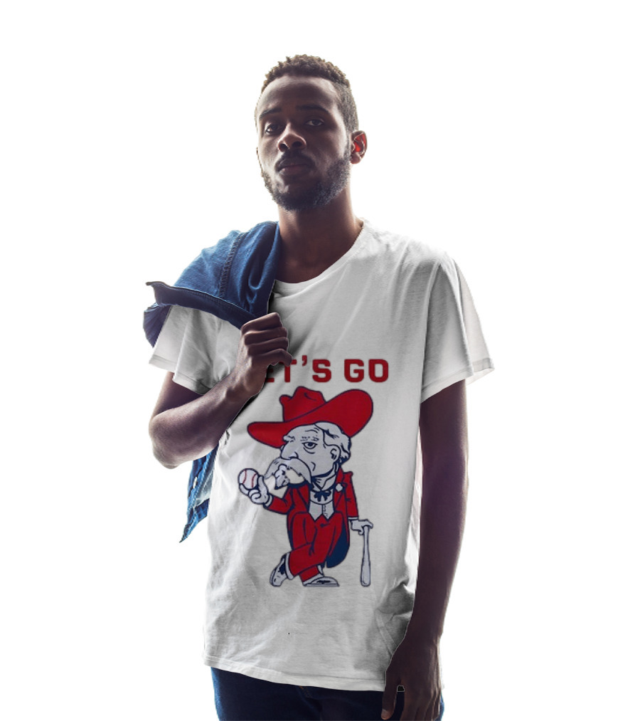 Ole Miss Rebel Mascot Let's Go Baseball T-Shirt