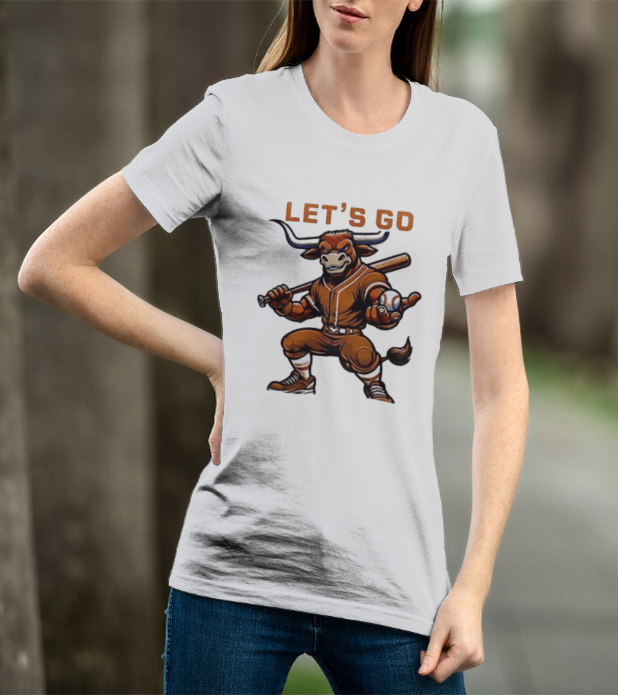 Texas Longhorns Baseball Let's Go Bull T-Shirt