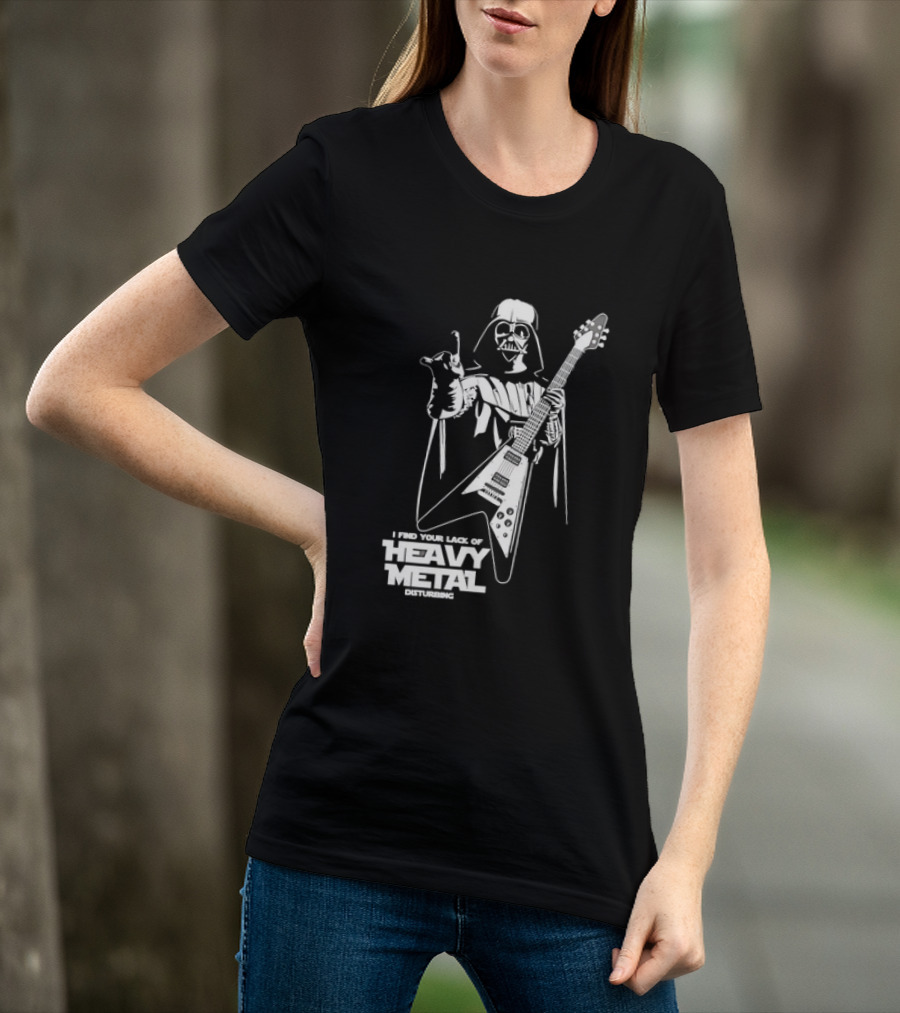 Darth Vader I Find Your Lack Of Heavy Metal Disturbing Guitar Jedi Star Wars T-Shirt