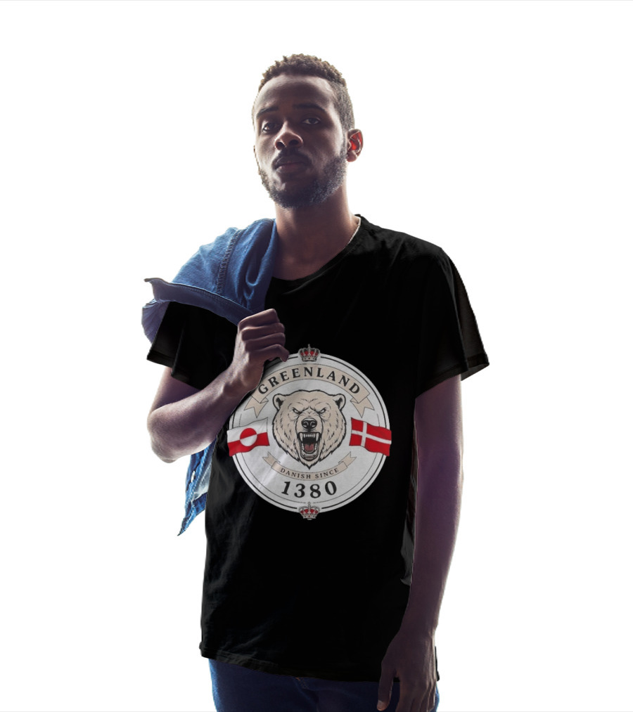 Greenland Danish Since 1380 Polar Bear Flags T-Shirt