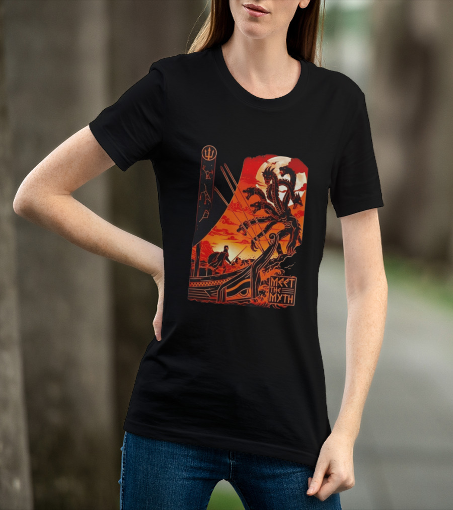 Meet The Myth Hydra Greek Mythology Hercules Dramatic Battle Scene T-Shirt