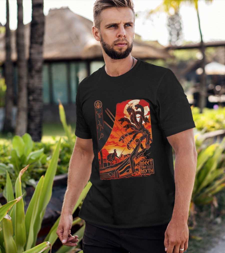 Meet The Myth Hydra Greek Mythology Hercules Dramatic Battle Scene T-Shirt