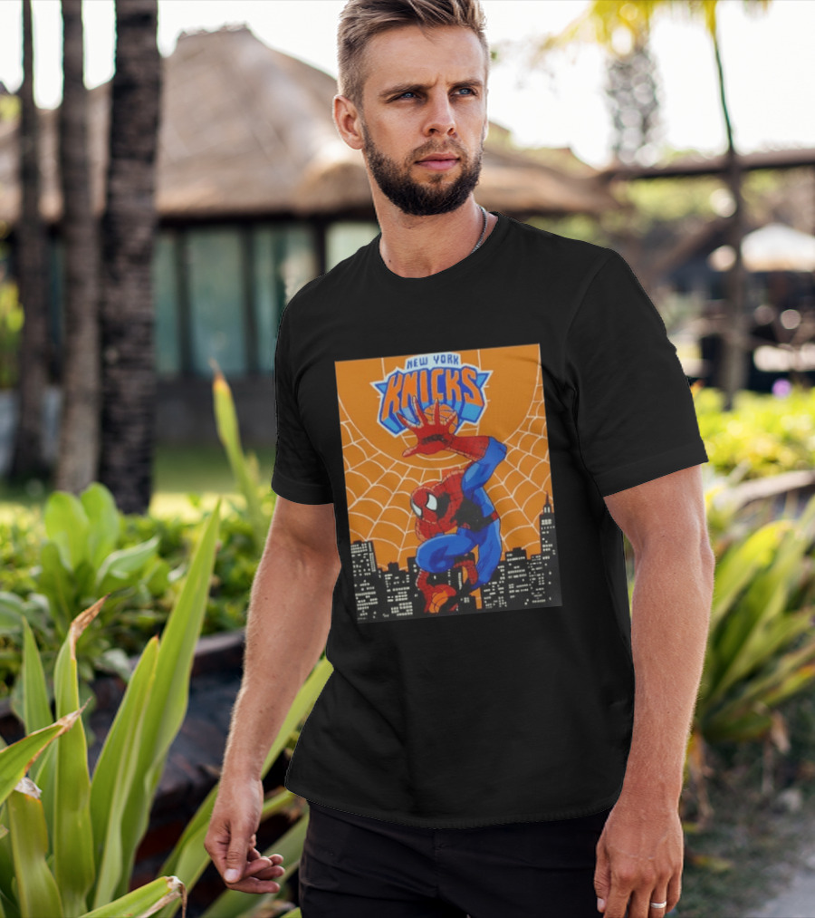 New York Knicks Spider Man Basketball T-Shirt