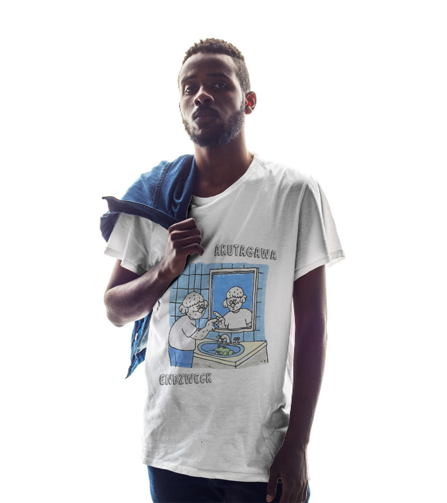 Akutagawa Endzweck Cartoon Mirror Reflection With Frog T-Shirt