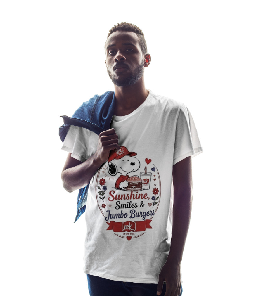 Peanuts Snoopy Sunshine Smiles Jumbo Burgers Collaboration With Jack In The Box T-Shirt