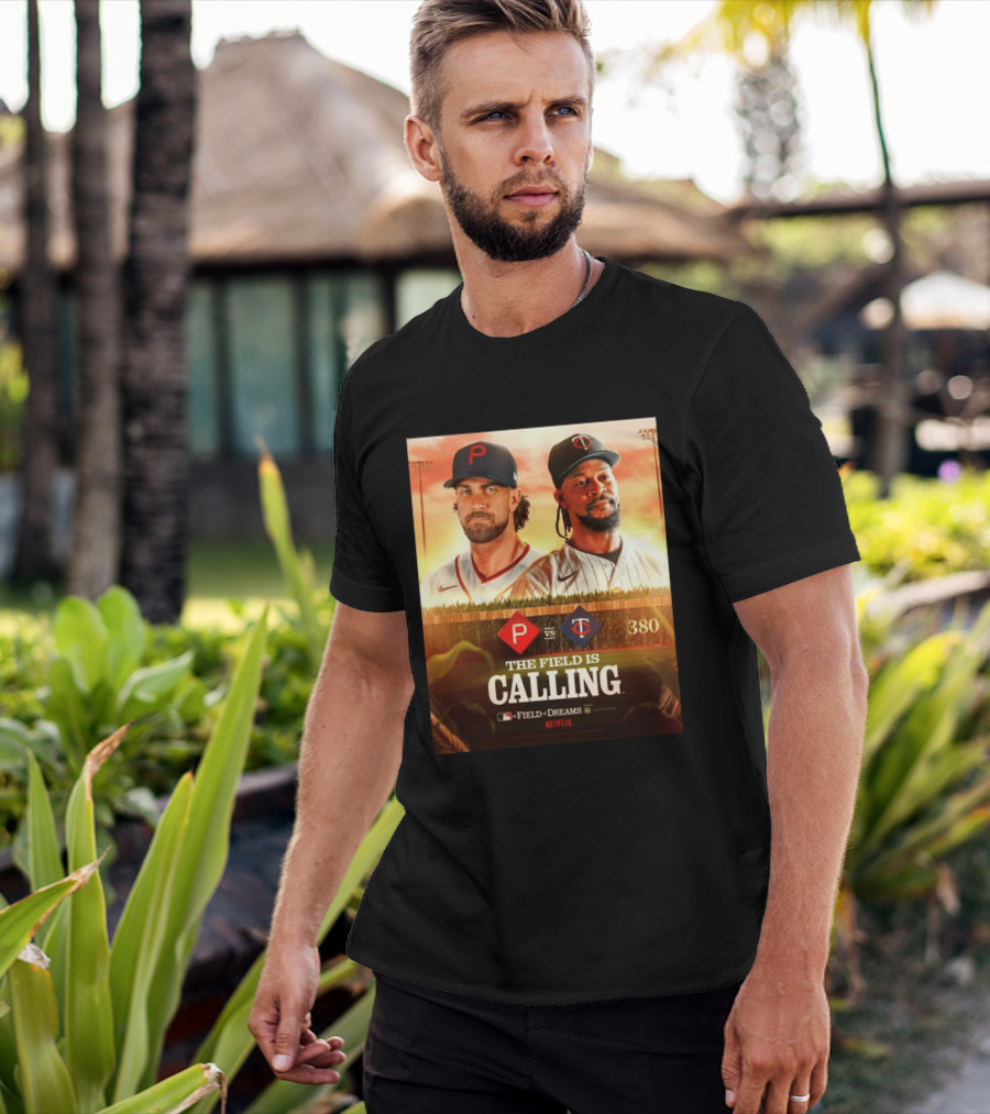 Philadelphia Vs Minnesota MLB Field Of Dreams Bryce Harper Byron Buxton Netflix 380 T-Shirt