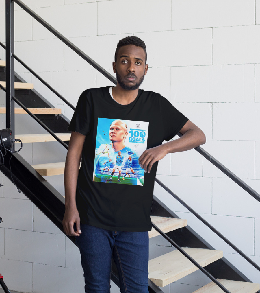 Erling Haaland 100 Goals Premier League 2022 2023 Present T-Shirt
