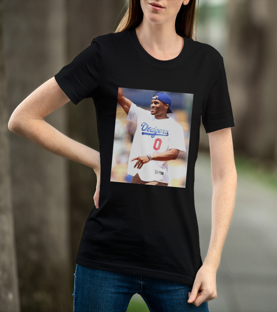Russell Westbrook Dodgers 0 Jersey Celebration T-Shirt