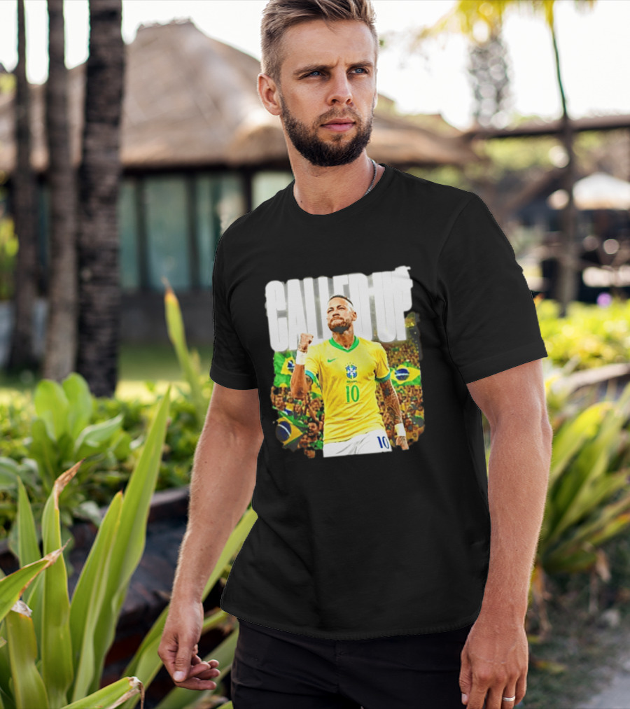 Neymar Brazil Called Up Football 10 Jersey Celebration T-Shirt