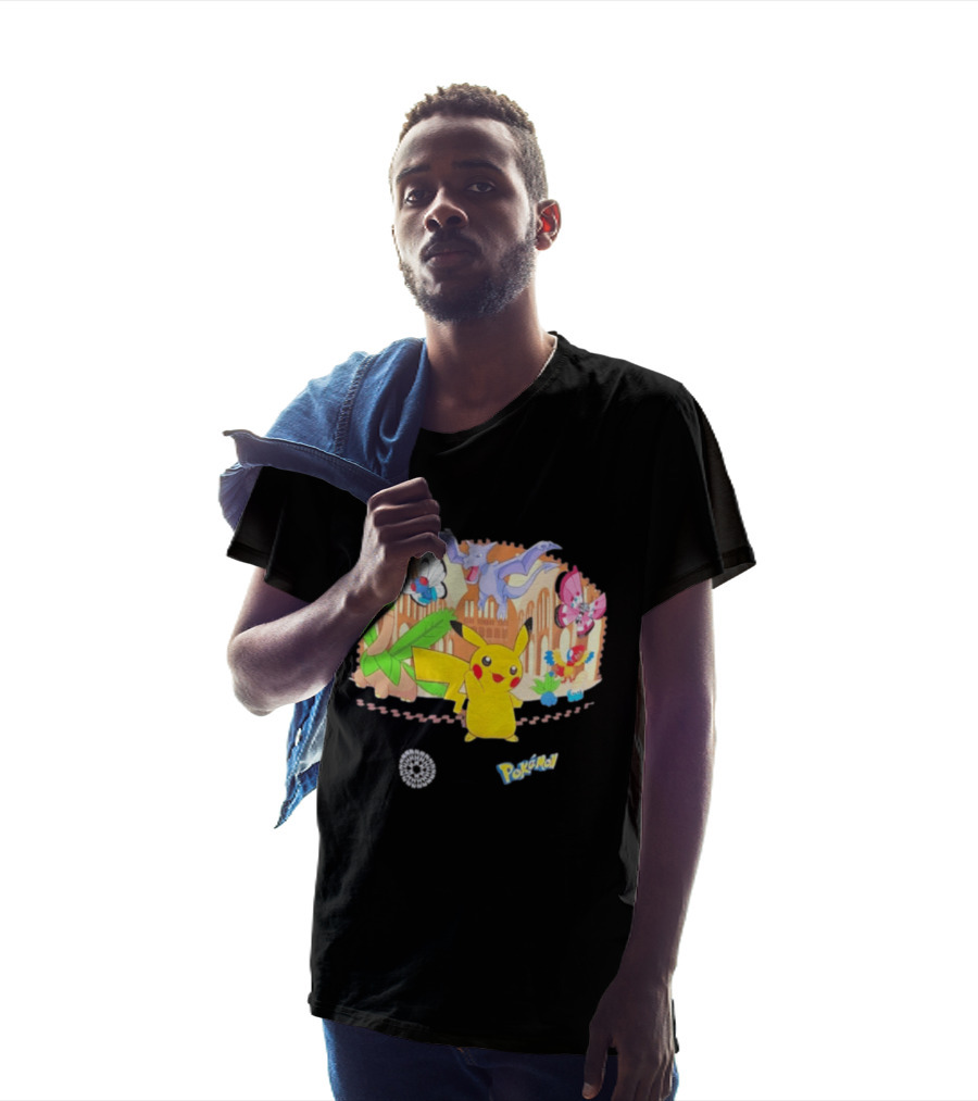 Pokecology Pikachu Aerodactyl Butterfree Vivillon Lileep Natural History Museum Collaboration T-Shirt
