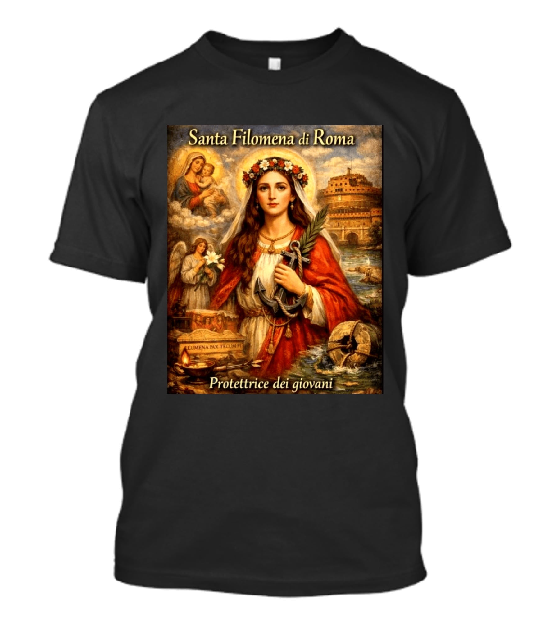 Santa Filomena Di Roma Protettrice Dei Giovani Sant'Angelo T-Shirt