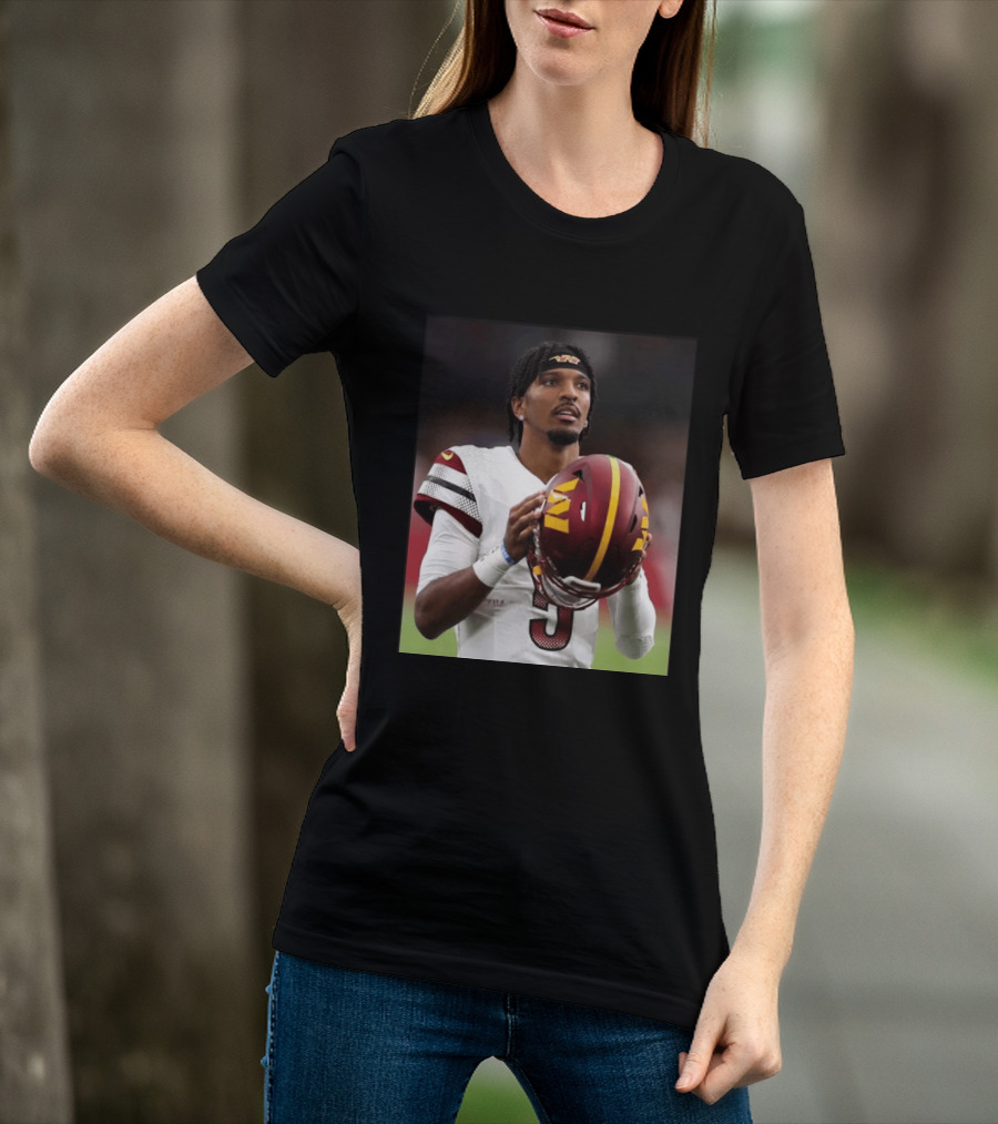 Washington Commanders Quarterback Jayden Daniels Football Player Sports T-Shirt