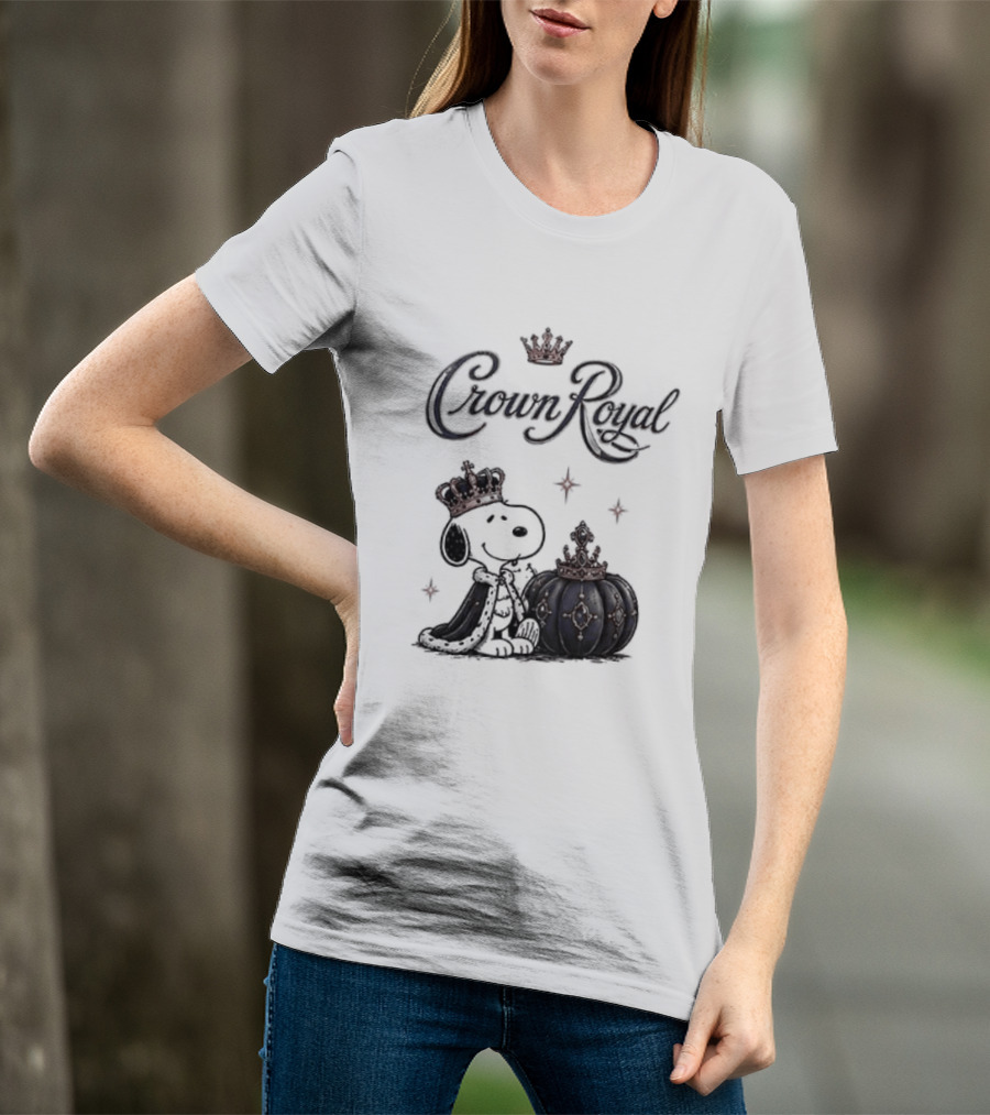Peanuts Snoopy Crown Royal Boos Only With Crown And Royal T-Shirt