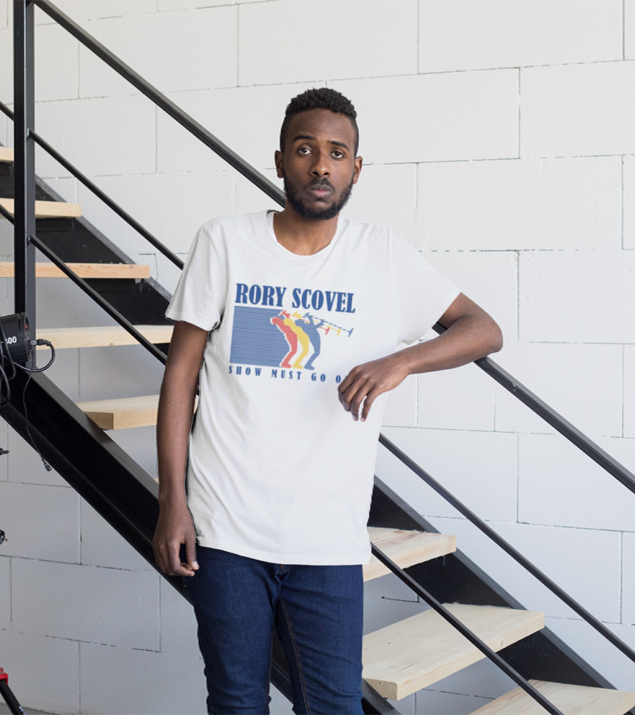 Rory Scovel Show Must Go On Colorful Trumpet Players T-Shirt