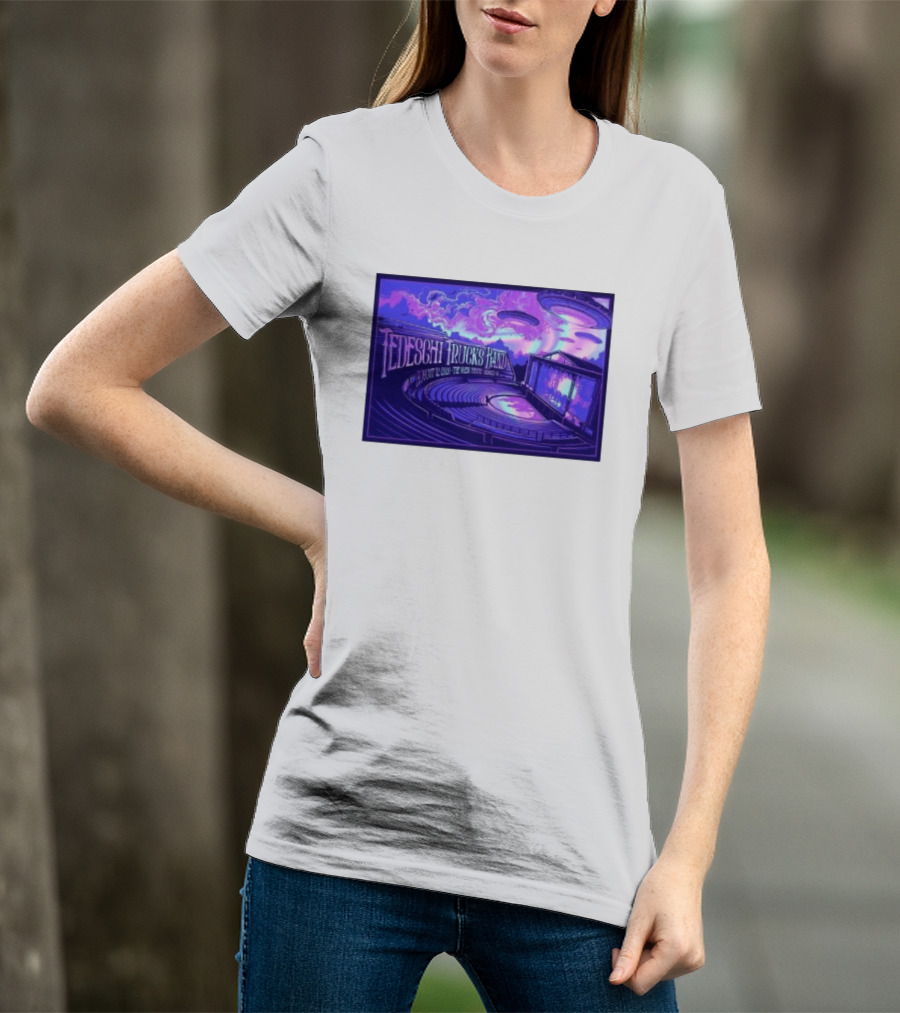 Tedeschi Trucks Band Greek Theatre Berkeley August 12 2026 Concert With UFOs And Neon Lights T-Shirt