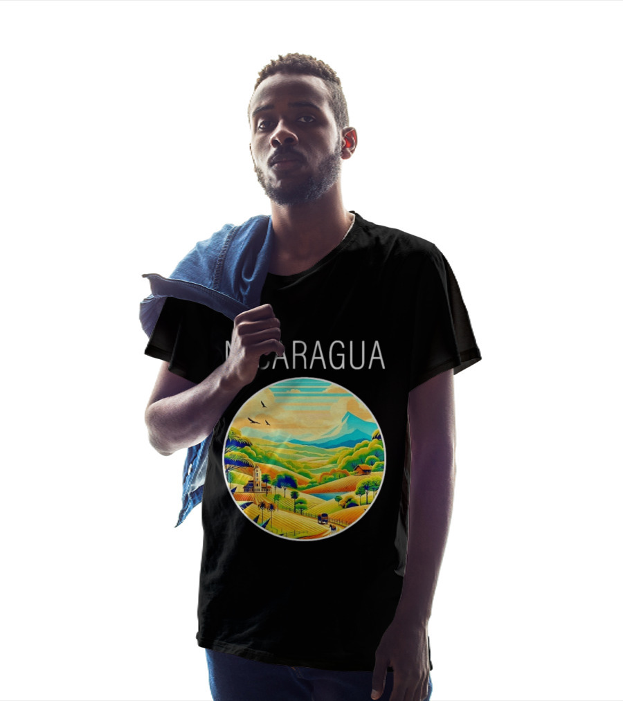 Nicaragua Scenic Landscape Central America Vibrant Mountain View T-Shirt