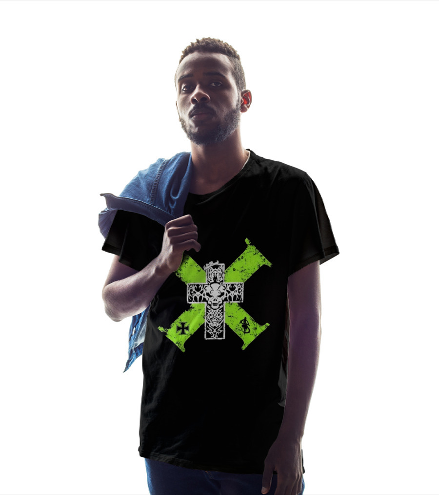D Generation X Distressed Skull Cross DX WWE Wrestling T-Shirt