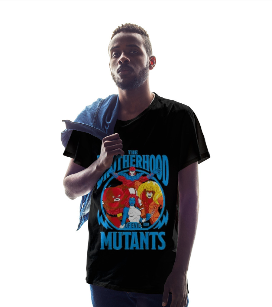 X Men Brotherhood Of Evil Mutants Cropped Mystique Sabretooth Blob T-Shirt