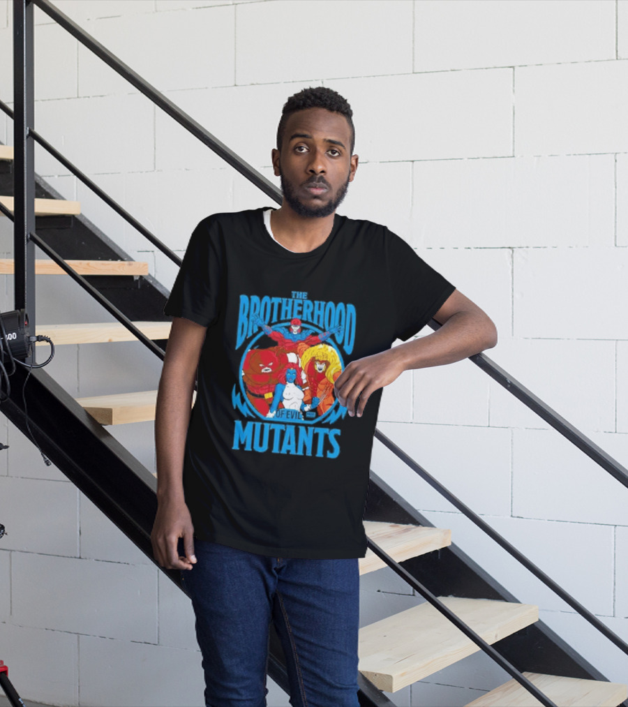 X Men Brotherhood Of Evil Mutants Cropped Mystique Sabretooth Blob T-Shirt