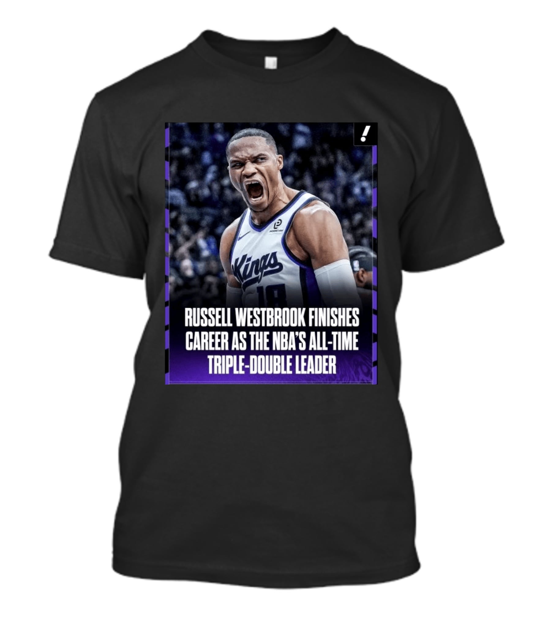 Russell Westbrook Kings NBA All Time Triple Double Leader T-Shirt