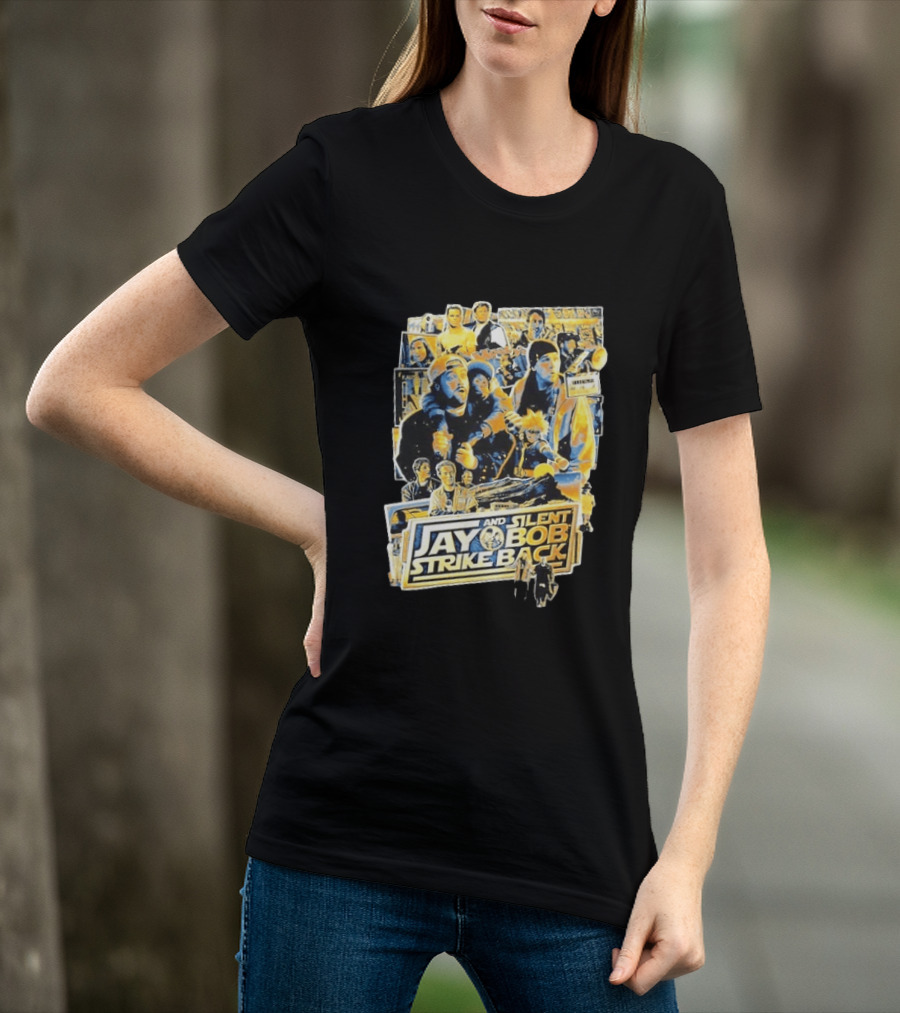 Jay And Silent Bob Strike Back Movie Collage Kevin Smith T-Shirt