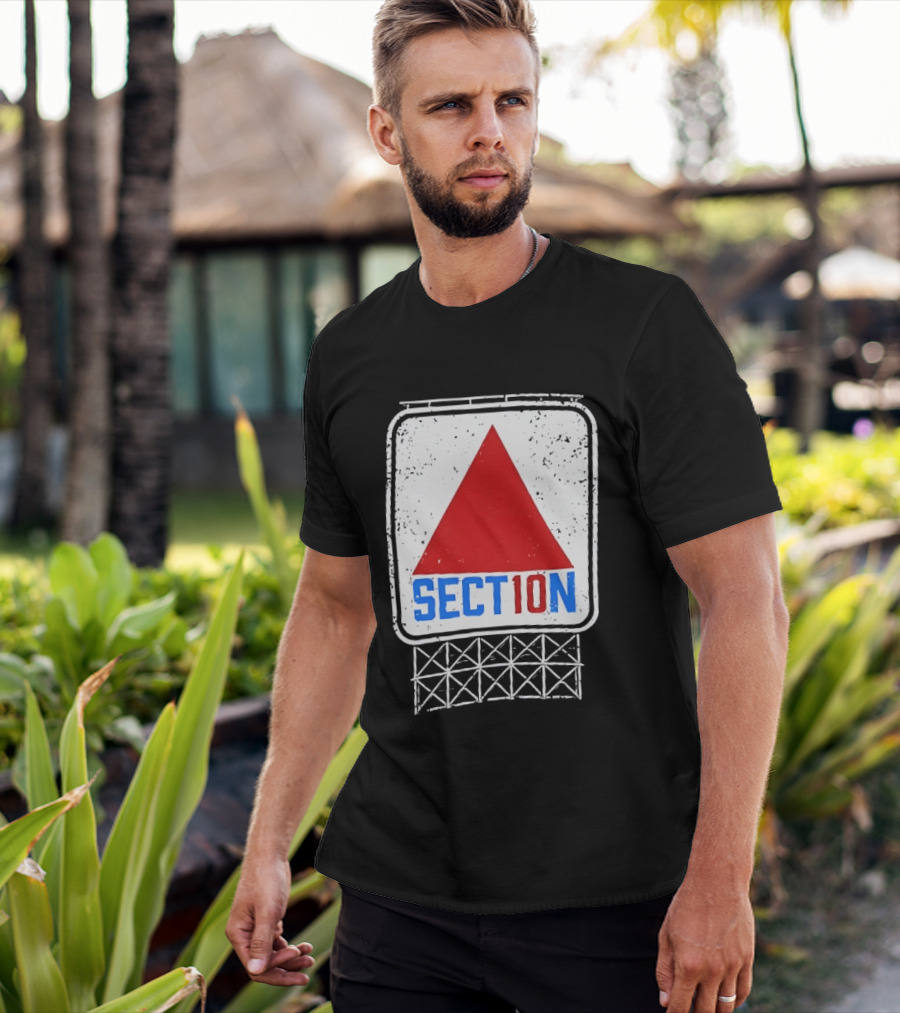 Section 10 Boston Red Sox Fenway Park Baseball Triangular Sign T-Shirt