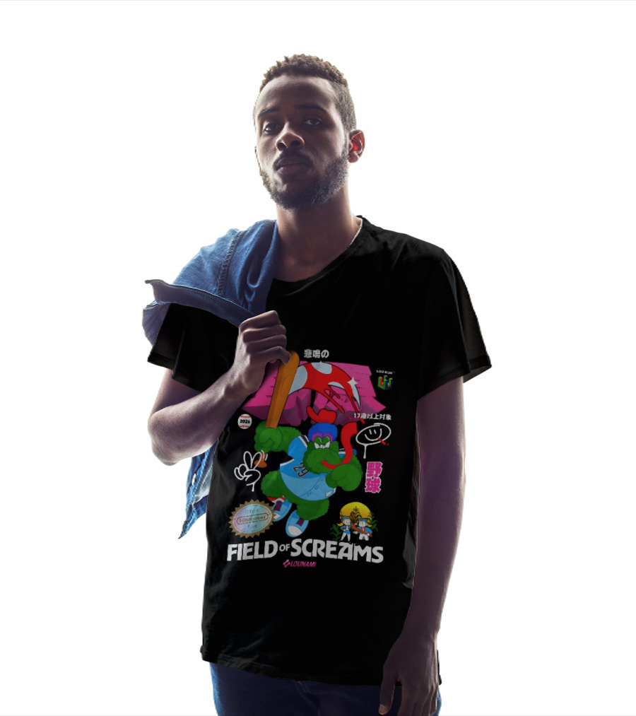 Field Of Screams Baseball 2026 Nintenlou Seal Lounami 17 T-Shirt