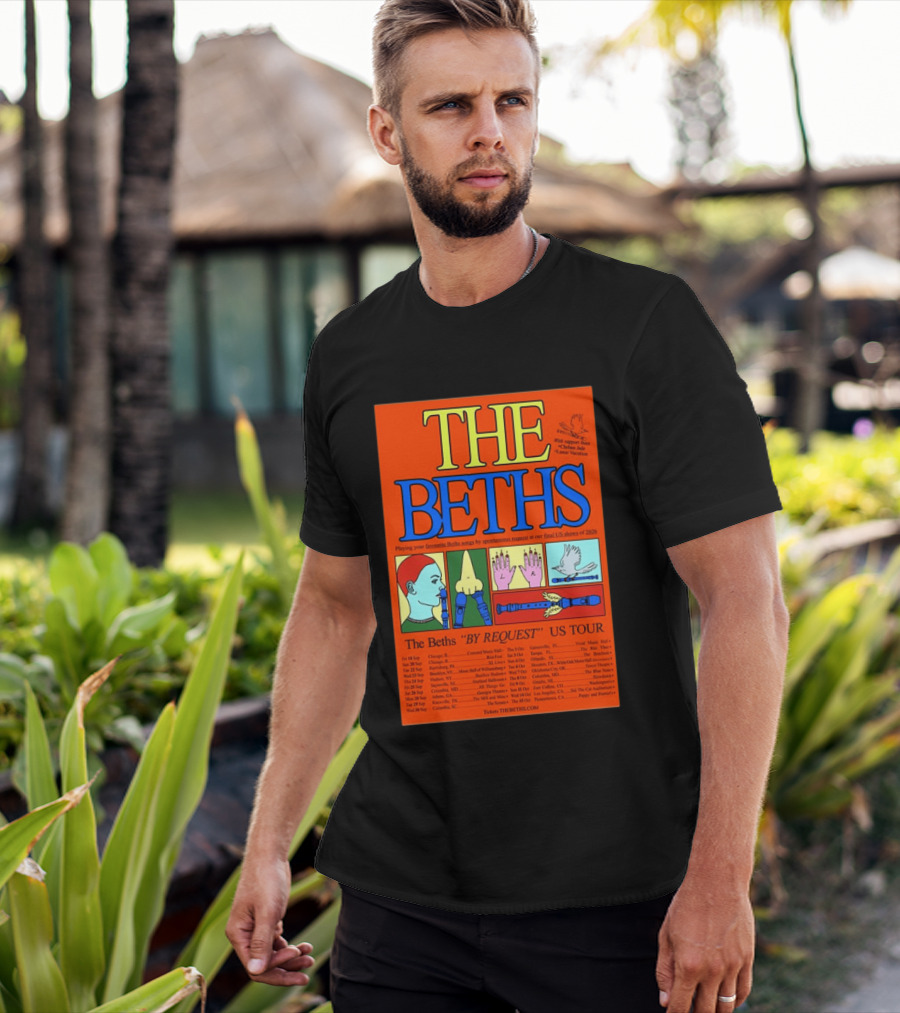 The Beths By Request US Tour 2026 Final Shows With Hands And Musical Notes T-Shirt