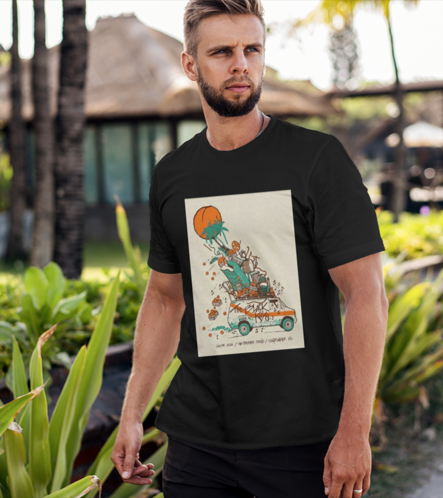 The Black Keys July 28 2026 The Daycare Sound Clearwater FL Van And Music Instruments T-Shirt