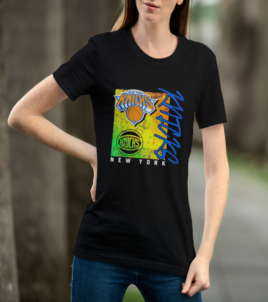 New York Knicks Basketball Team NBA Vibrant Graphic Knicks New York T-Shirt