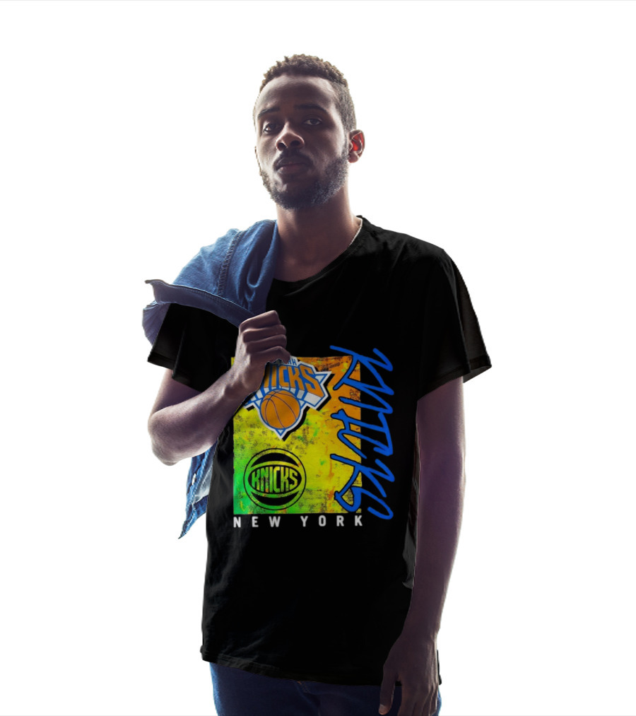 New York Knicks Basketball Team NBA Vibrant Graphic Knicks New York T-Shirt