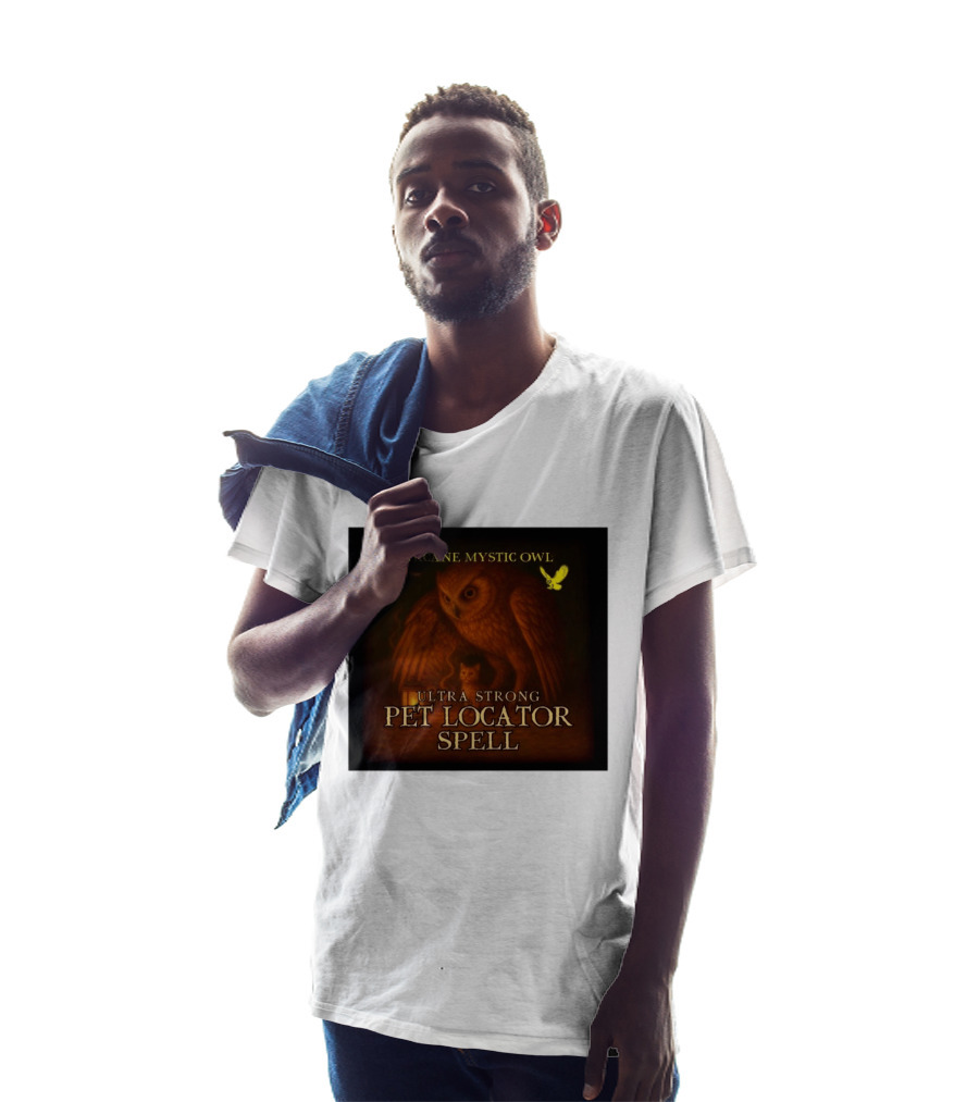 Arcane Mystic Owl Ultra Strong Pet Locator Spell Moonlit Guardian T-Shirt