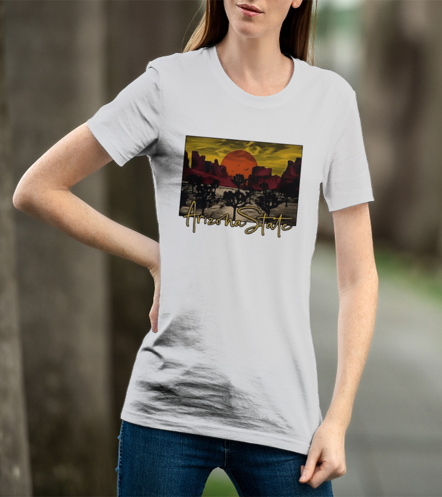 Arizona State Desert Sunset Landscape Scene T-Shirt