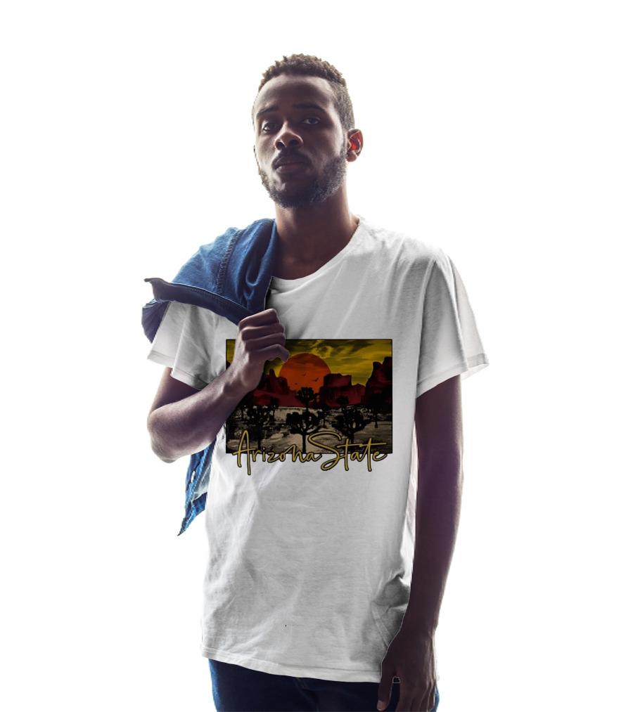 Arizona State Desert Sunset Landscape Scene T-Shirt