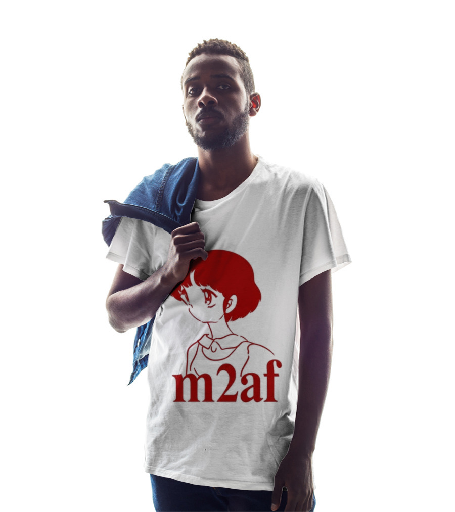 Nick M2af Ranma Anime Profile Red Sketch T-Shirt